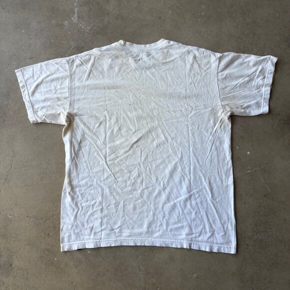 VINTAGE Y2K HURLEY SKATE T-SHIRT GRUNGE STREETWEAR GRAPHIC MENS XL SMALL HOLE - Picture 3 of 6
